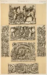 『装飾の文法』第VI章、第XXVI図版より ローマ時代の装飾、1868年